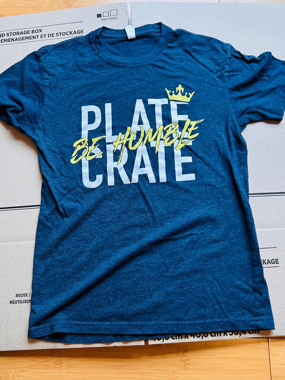 Be Humble Plate Crate Graphic Tee - Navy Yellow